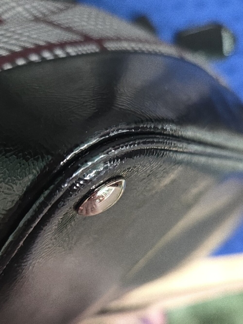 Coach Black and Burgundy Plaid Dome Satchel with Silver Hardware - Picture 5 of 13